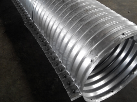 The Metal Corrugated Pipe Culvert